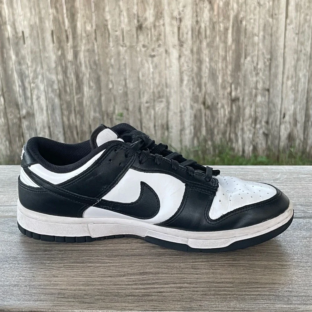 Nike‎ Dunk Low Panda Shoes Women Size 8.5 Black White Sneakers DD1503-101 Retro